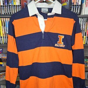 Fighting Illini Long sleeve Collared Rugby Shirt (Small) -
